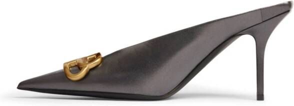 Balenciaga Square Knife 80mm leather mules Black