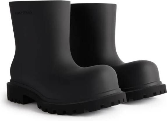 Balenciaga Steroid logo-embossed ankle boots Black
