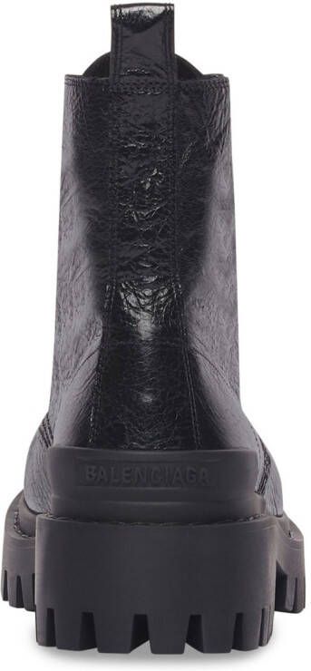 Balenciaga Strike lace-up leather boots Black