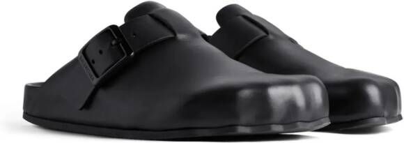 Balenciaga Sunday leather slippers Black