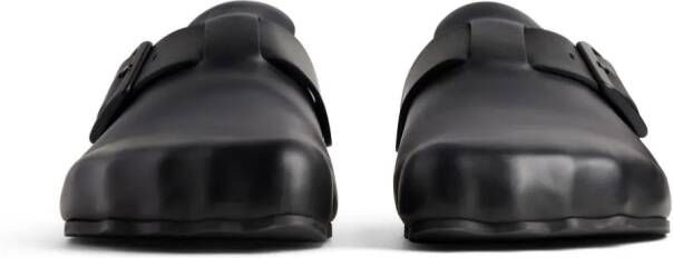 Balenciaga Sunday leather slippers Black