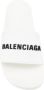 Balenciaga textured logo slides White - Thumbnail 4