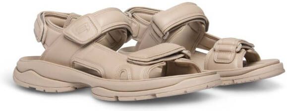Balenciaga Tourist chunky faux-leather sandals Neutrals