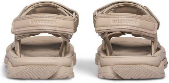 Balenciaga Tourist chunky faux-leather sandals Neutrals