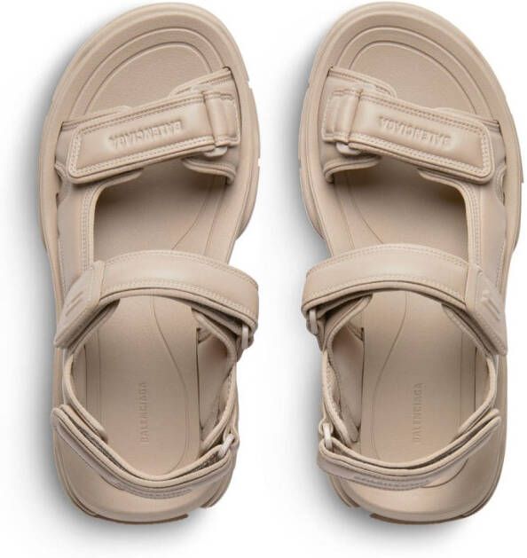 Balenciaga Tourist faux-leather sandals Brown