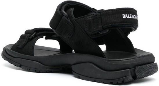 Balenciaga Tourist logo touch-strap sandals Black
