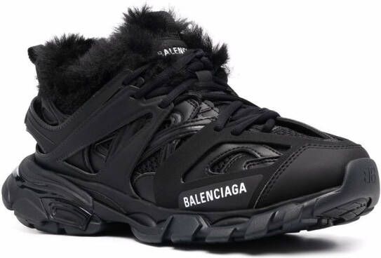 Balenciaga Track faux-fur sneakers Black