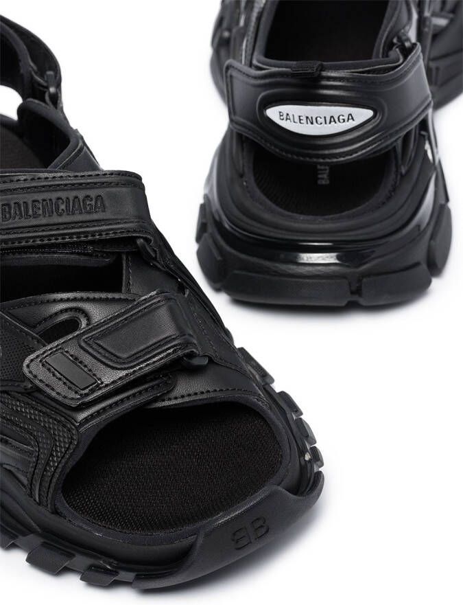 Balenciaga Track flat sandals Black