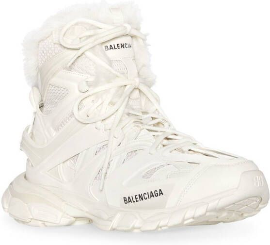 Balenciaga Track Hike fur-fur sneaker boots Neutrals