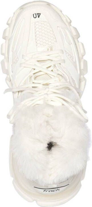 Balenciaga Track Hike fur-fur sneaker boots Neutrals