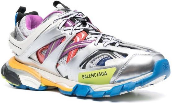 Balenciaga Track metallic panelled sneakers Grey