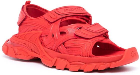 Balenciaga Track touch-strap sandals Red