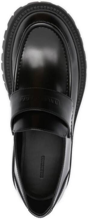 Balenciaga Tractor leather loafers Black