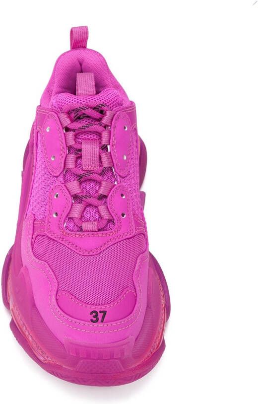 Balenciaga Triple S clear sole sneakers Pink