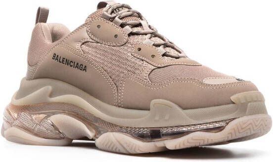 Balenciaga Triple S lace-up sneakers Brown