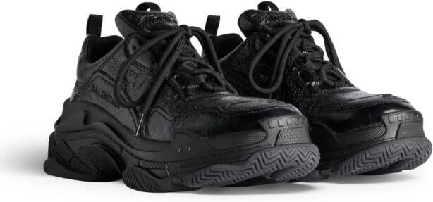 Balenciaga Triple S lambskin sneakers Black