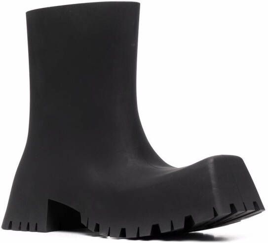 Balenciaga Trooper rubber low boots Black
