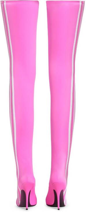 Balenciaga x adidas Knife 110mm thigh-length boots Pink