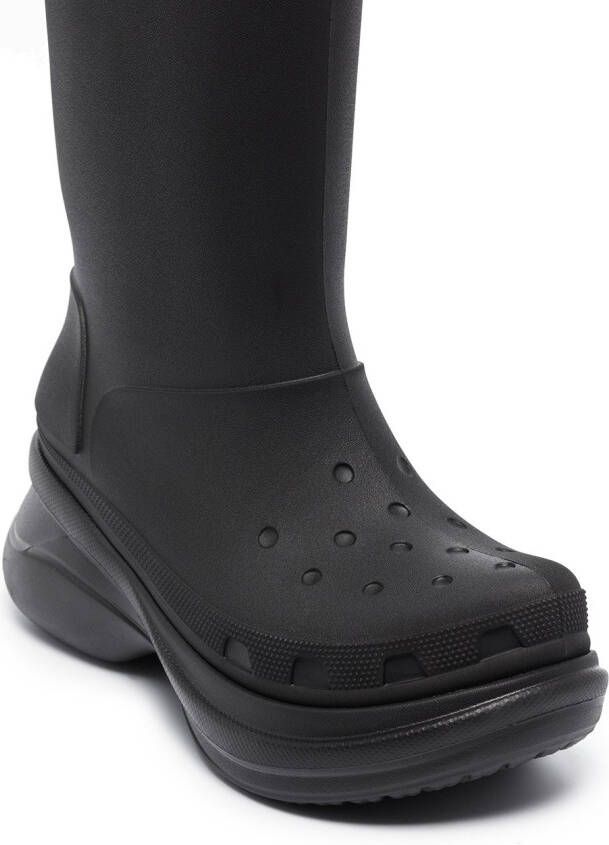 Balenciaga x Crocs logo-embossed boots Black