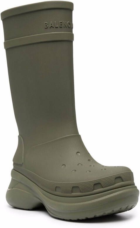 Balenciaga x Crocs chunky rain boots Green