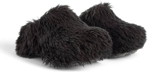 Balenciaga x Crocs™ faux-fur mules Black