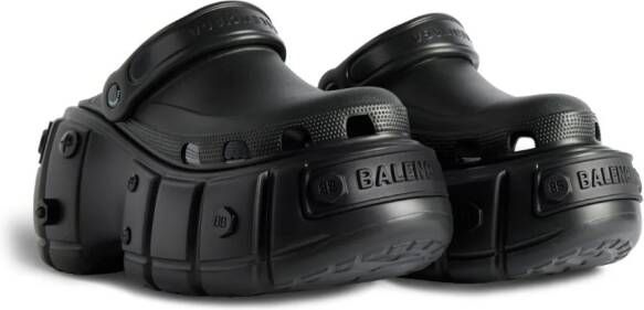Balenciaga x Crocs Hardcrocs platform mules Black