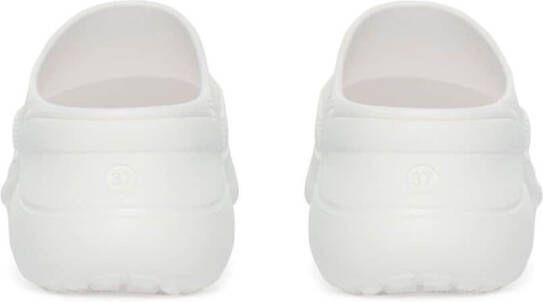 Balenciaga x Crocs logo-embossed platform mules White