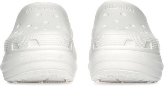 Balenciaga x Crocs logo-embossed platform mules White