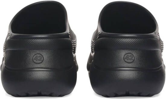 Balenciaga x Crocs logo-embossed slides Black