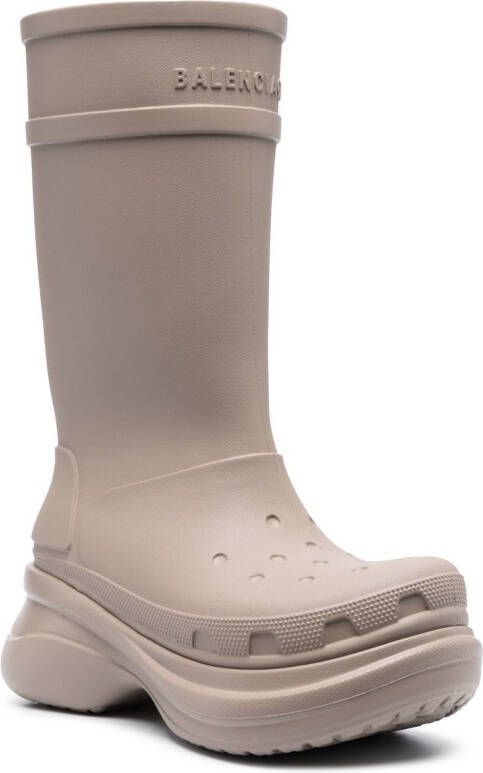 Balenciaga x Crocs logo-embossed boots Neutrals