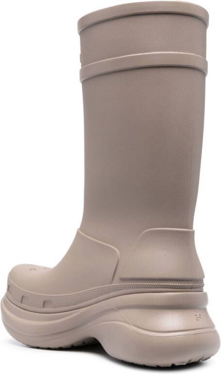 Balenciaga x Crocs logo-embossed boots Neutrals