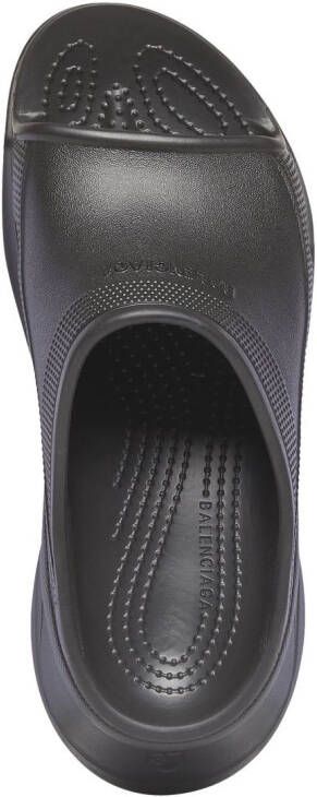 Balenciaga X Crocs perforated rubber slides Black