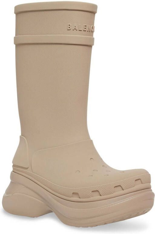 Balenciaga x Crocs platform boots Neutrals