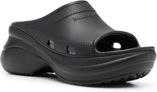 Balenciaga x Crocs™ platform pool slides Black
