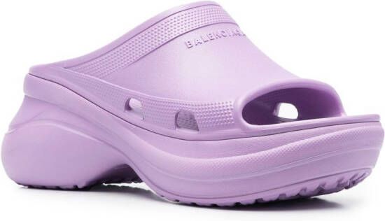 Balenciaga x Crocs Pool Crocs platform sandals Purple