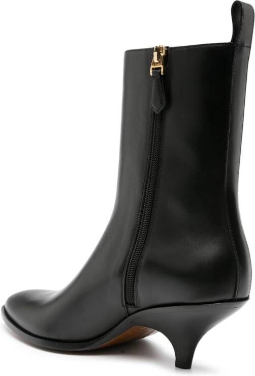 Bally 18mm pointed-toe leather boots Black