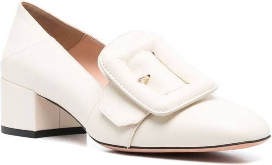Bally 40mm buckle leather pumps White