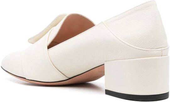 Bally 40mm buckle leather pumps White