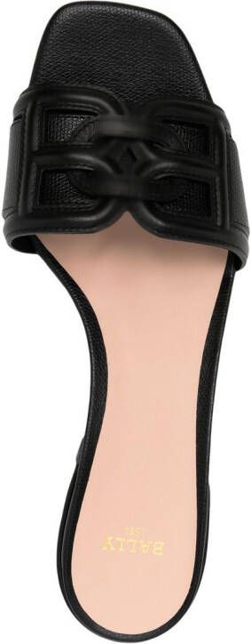 Bally 46mm interwoven-design slip-on sandals Black