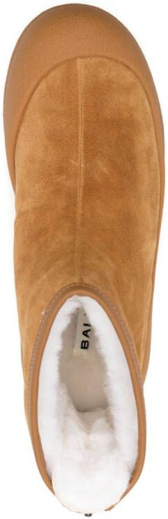 Bally 50mm fur-lining leather boots Brown
