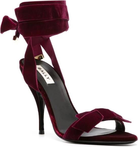 Bally Anitta 105mm bow-detail sandals Red