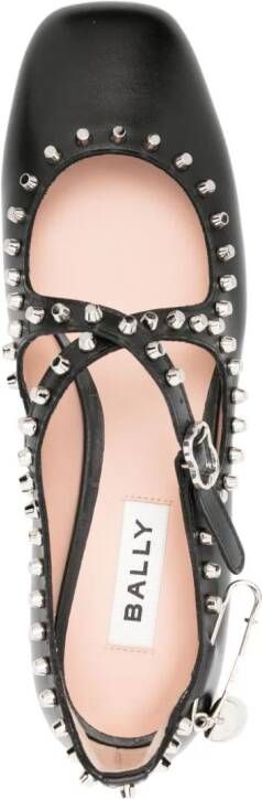 Bally Baunty studded ballerina shoes Black