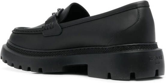 Bally BB-plaque leather loafers Black