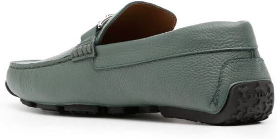Bally BB-plaque leather loafers Green