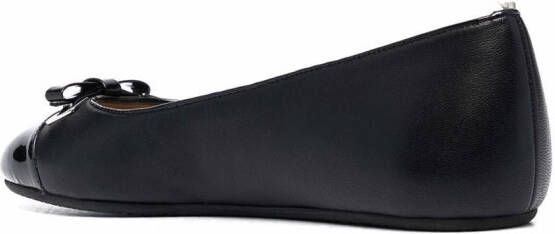 Bally bow-detail leather ballerina shoes Black