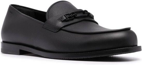 Bally buckle detail loafers Black