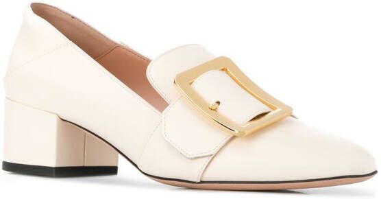 Bally buckle detail pumps White