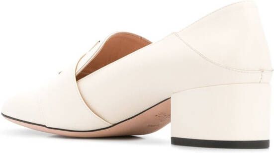 Bally buckle detail pumps White