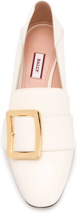 Bally buckle detail pumps White