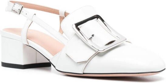 Bally buckle-detail slingback pumps White